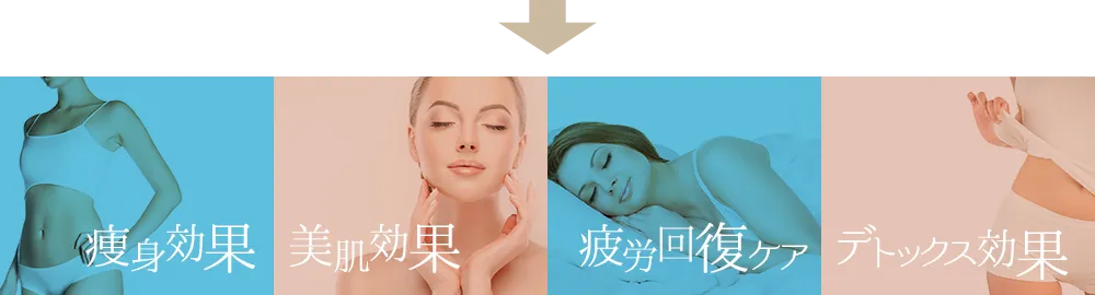 痩身効果 美肌効果 疲労回復ケア デトックス効果