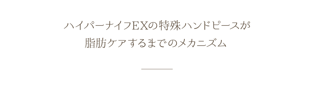 ハイパーナイフEXの特殊ハンドピースが脂肪ケアするまでのメカニズム