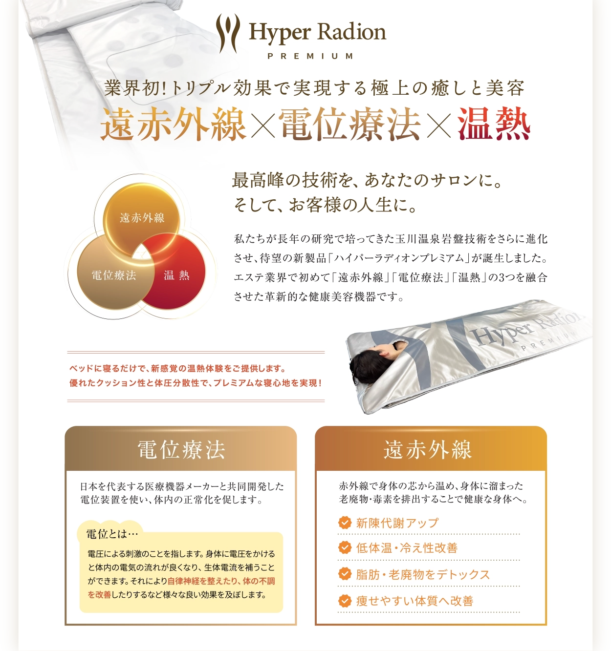 業界初！トリプル効果で実現する極上の癒しと美容