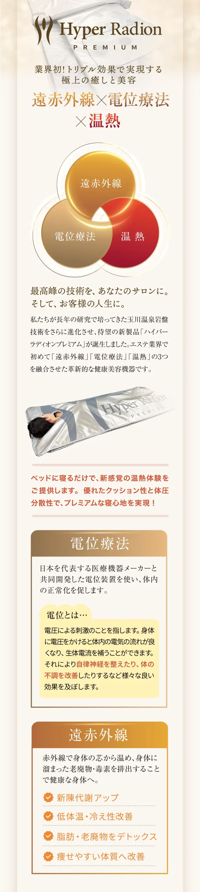 業界初！トリプル効果で実現する極上の癒しと美容